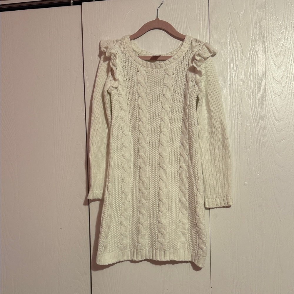 Carter's Cream Cable Knit Sweater Dress
